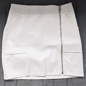 Express Faux Leather White Mini Skirt